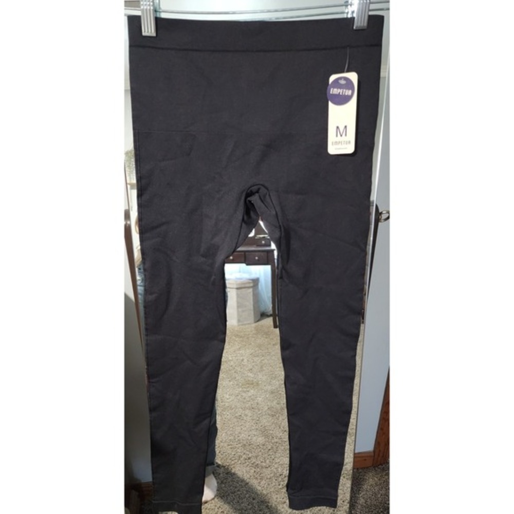 Empetua Mid Waist‎ Shaping Leggings Blace Size Medium NWT